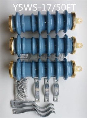现货供应Y5WS-17/p50FT新型蓝色陶瓷氧化锌避雷器10KV免维护避雷