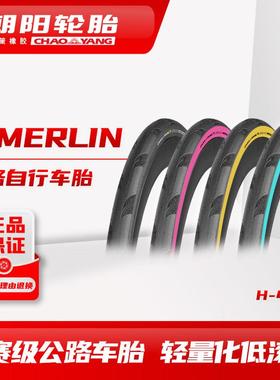 朝阳公路自行车防刺外胎700X25 28C折叠120TPI粉边眼镜蛇PRO H496