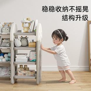儿童玩具收纳架带轮宝宝收纳柜稳固不晃无味多层置物整理箱储物柜