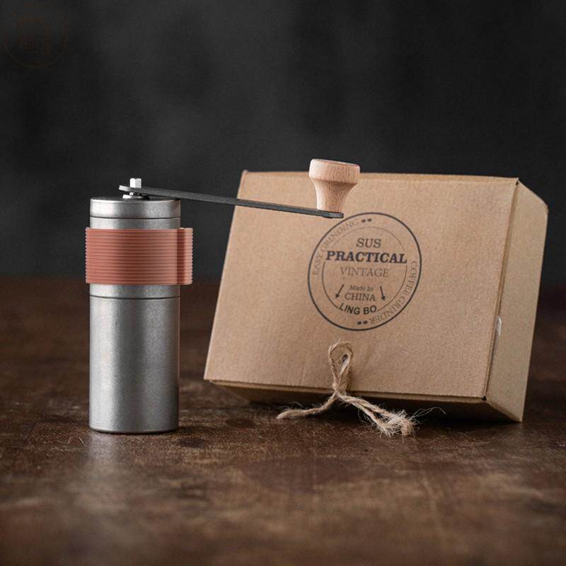 小型户外便携式手摇磨豆机不锈钢机芯咖啡豆研磨器复古手动磨粉器