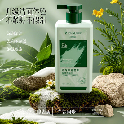 臻羞叶绿素氨基酸细嫩洁面乳 保湿去黑头控油细腻毛孔洗面奶