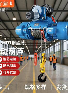 电动葫芦1吨2吨吨厂家多种型号出售行车龙门吊CD1钢丝绳电动葫芦