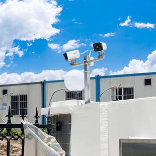 不锈钢监控支架304抱杆球机抱箍小区路灯立杆摄像机安防设备配件