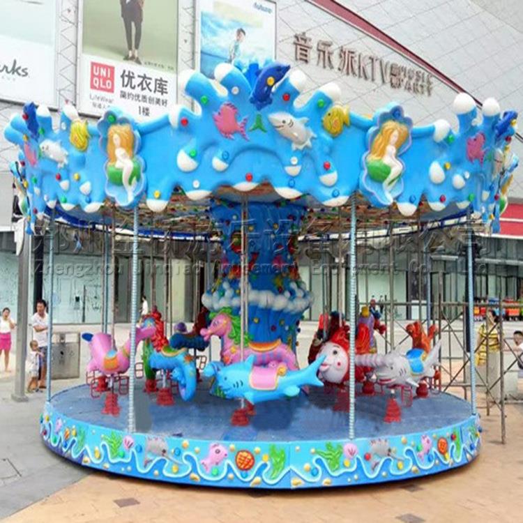 1座海洋转过J0502001山车中型儿童转木马仿上6旋12人豪华游乐设马