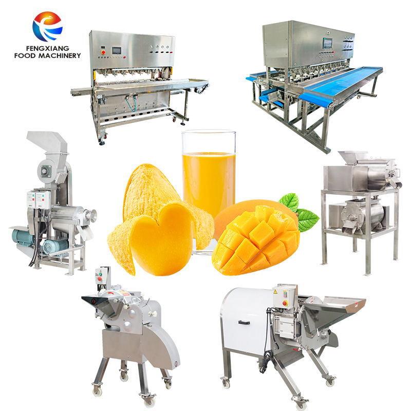 高产量大型芒果削皮机芒果芒果干去皮机芒果切丁机工厂直营