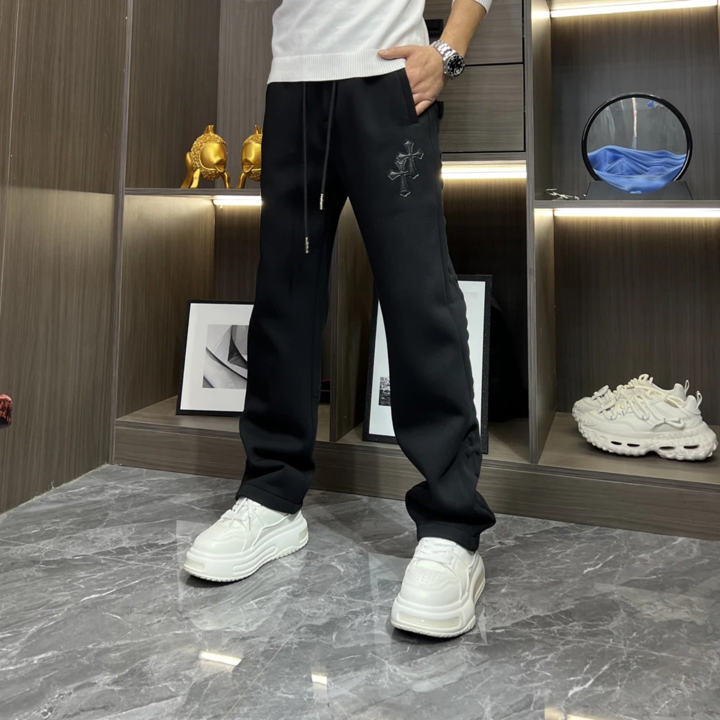 高级感直筒裤冬款上新男士卫裤时尚休闲裤潮流百搭运动男裤高品质