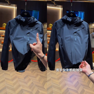 直播间同款秋季男士轻奢连帽夹克外套时尚休闲帅气潮流百搭冲锋衣