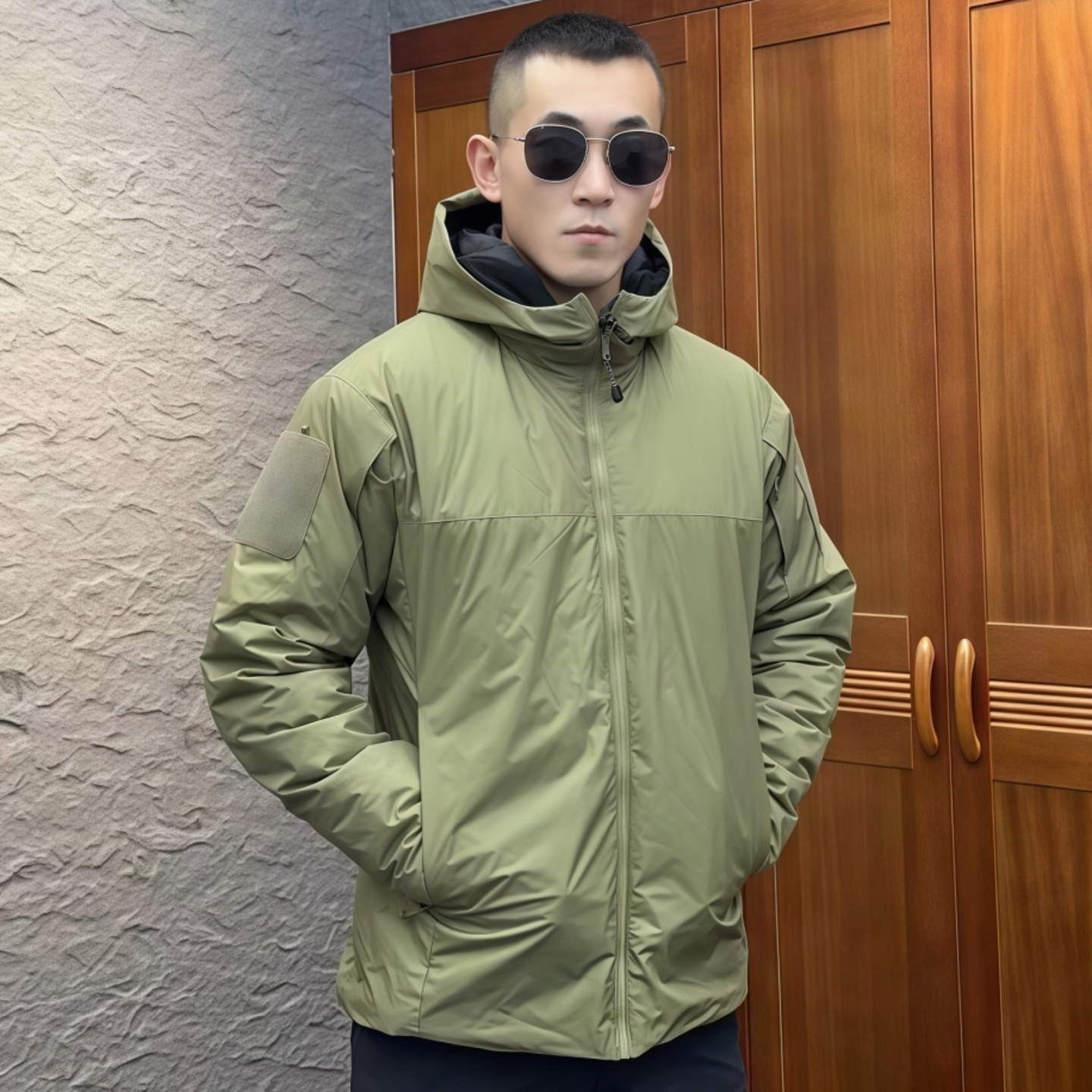 冬季新款商务休闲棉服外套男士净版防风保暖连帽冲锋衣夹克高品质