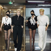 秋季 休闲衬衣长裤 新款 设计款 直播间同款 套装 潮流套装 简约衬衫 痞帅