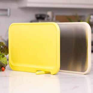 zuutii不锈钢双面菜板自带支架分类砧板食品级宝宝副食品水果案板