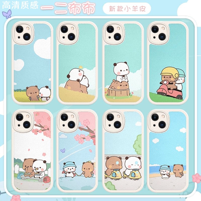 一二布布苹果15手机壳iphone12pro卡通vivo小米14红米note13可爱oppo7情侣iqoo9适用neo8华为nova10套reno11