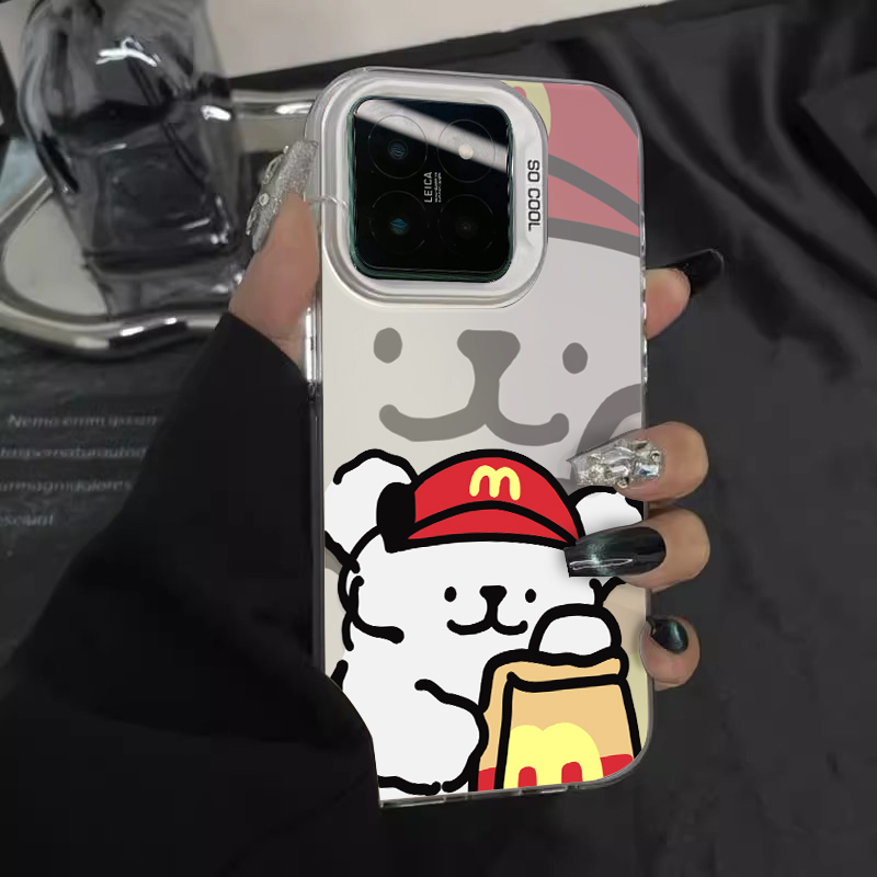 麦当劳小狗适用红米k70至尊版手机壳新款红米note12turbo高级k60全包防摔pro电竞彩银note11e男女款情侣50s套