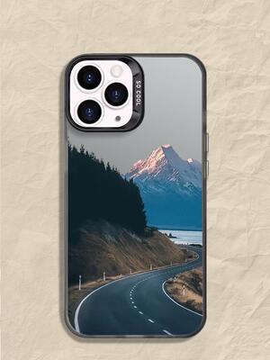 雪山公路~彩银磨砂iPhone15promax苹果13小米14适用nova12华为mate60红米K70手机壳vivoS18荣耀90男款oppoA2