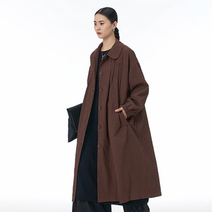 韩系气质原创连衣裙2025秋季新款大码女装宽松显瘦长款外套66655