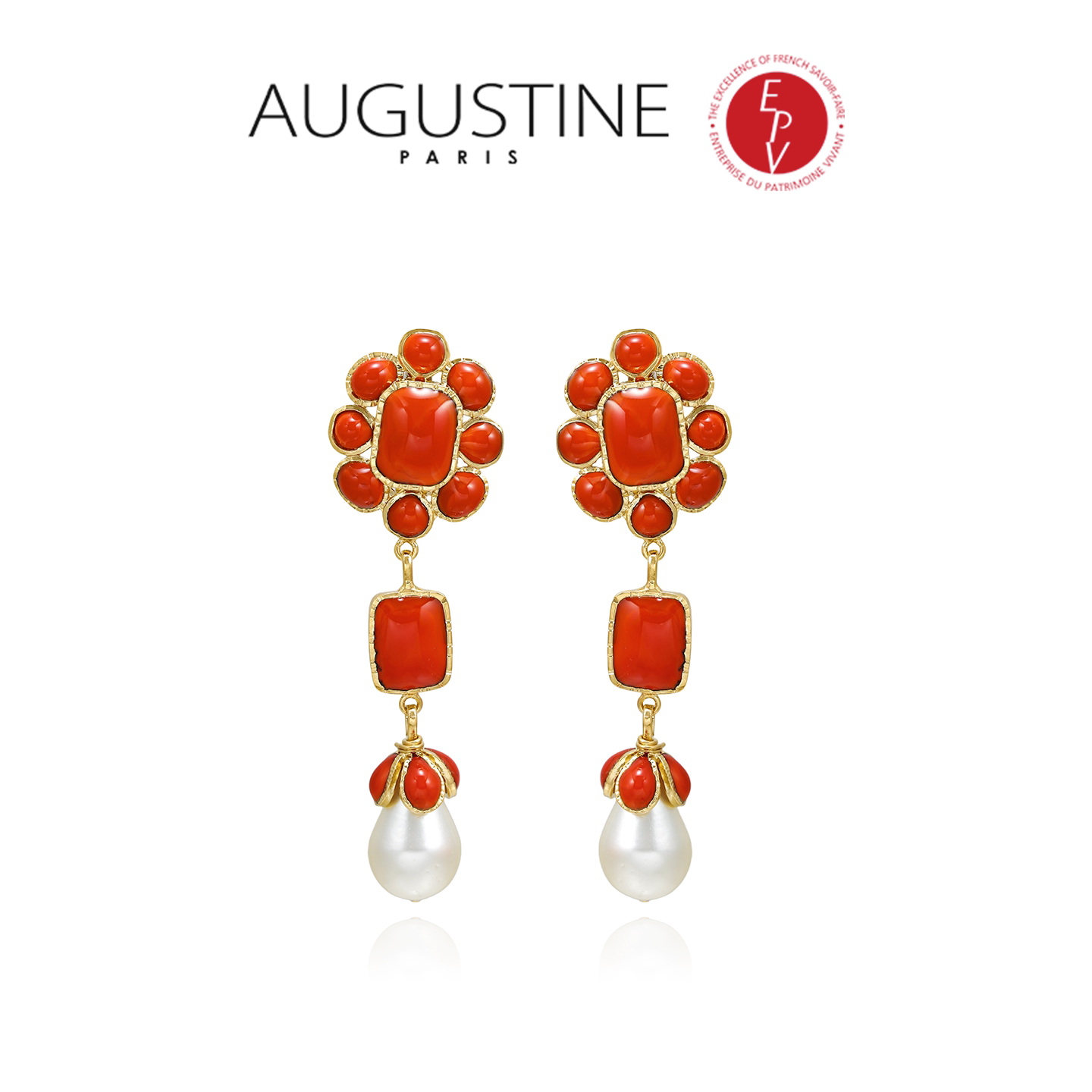 AZLOOK【法国进口】AUGUSTINE PARIS古法琉璃耳环女高级感轻奢