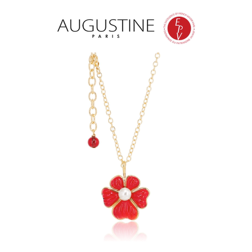 【AZLOOK】Augustine Paris古法琉璃长春花项链高奢毛衣链时尚感