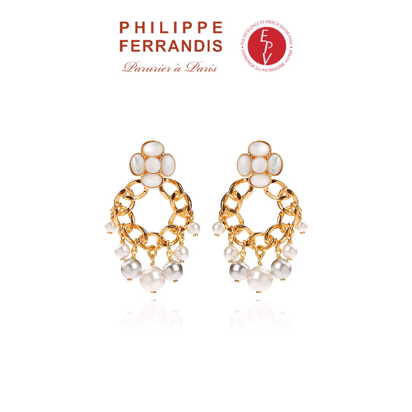 【AZLOOK】Philippe Ferrandis山茶花耳环流苏耳钉女高级感轻奢