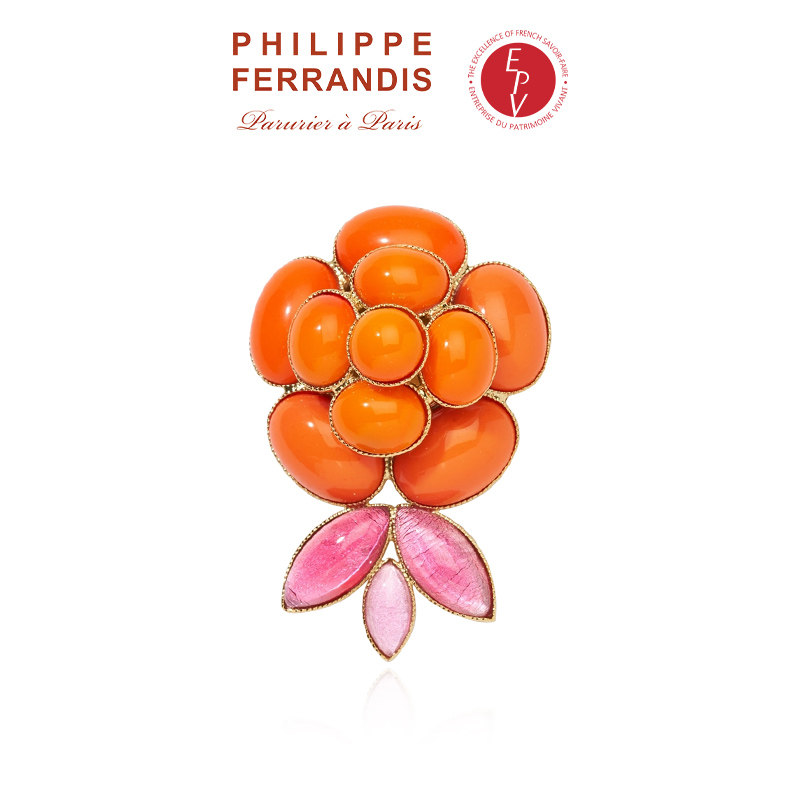 【AZLOOK】Philippe Ferrandis自由之爱山茶花胸针女时尚感百搭