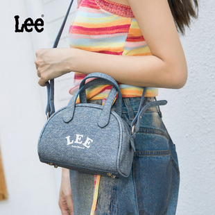 Lee官方斜挎包女生小号背包通勤挎包时尚 轻便手提包百搭波士顿包