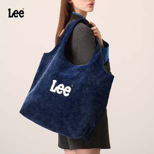 Lee官方秋冬花园托特包时尚灯芯绒单肩包大容量手提包通勤购物袋