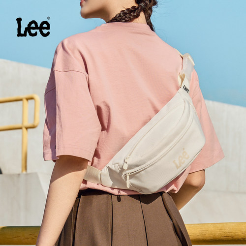 Lee潮流单肩包男女生户外骑行胸包轻便通勤运动斜挎包包百搭背包