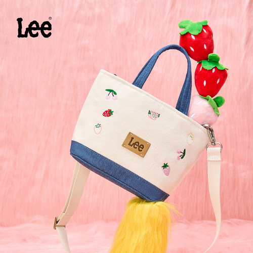Lee新款水果拼接托特包