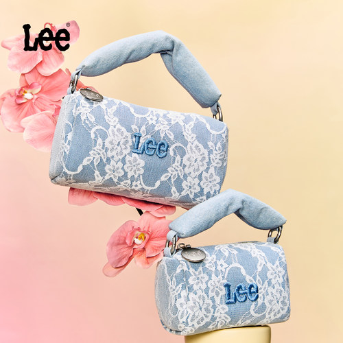 Lee迷你蕾丝馒头包刺绣链条包少女学生精致百搭手提包斜挎手机包