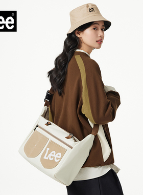 Lee官方旗舰店斜挎包大容量男生背包女学生包包单肩包通勤邮差包