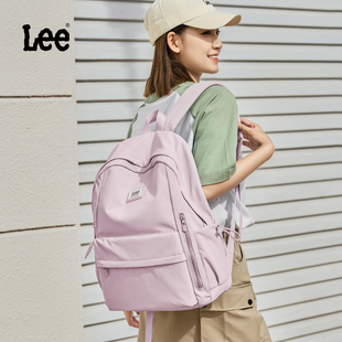 Lee通勤双肩包女初中生高中上课书包大容量旅行背包男15寸电脑包