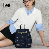 Lee2025新款 链条双肩包女时尚 外出百搭菱格背包小香风复古旅行包