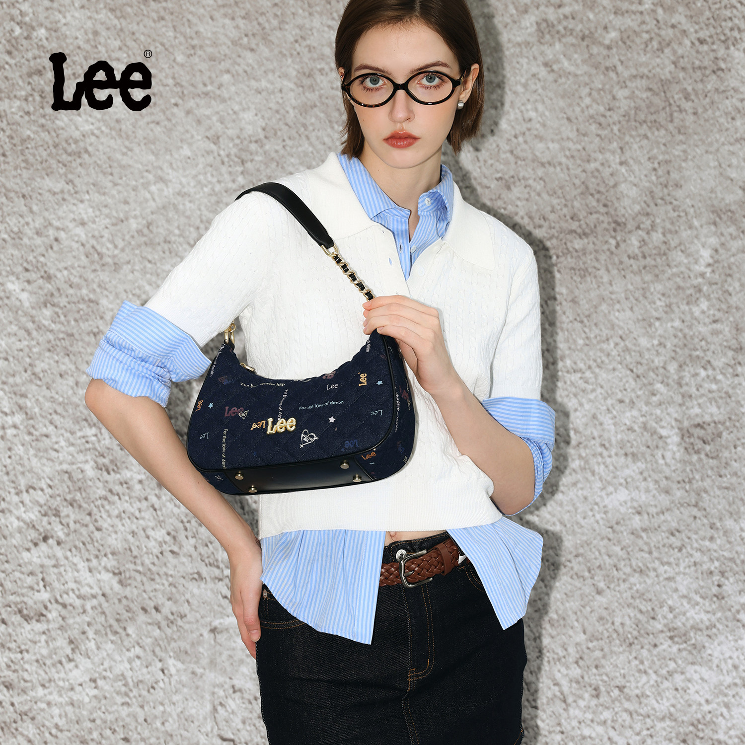 Lee官方万花筒系列腋下包女时尚单肩包菱格链条包轻便通勤斜挎包,箱包皮具/热销女包/男包,腋下包,淘宝优惠券,粉丝福利购,淘宝优惠卷