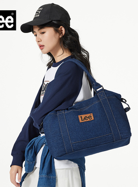 Lee新款美式街头潮流斜挎包女大容量通勤单肩包休闲手提旅行包