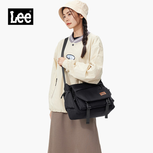 Lee户外潮流斜挎包女大学生日系工装单肩包包通勤骑行背包邮差包