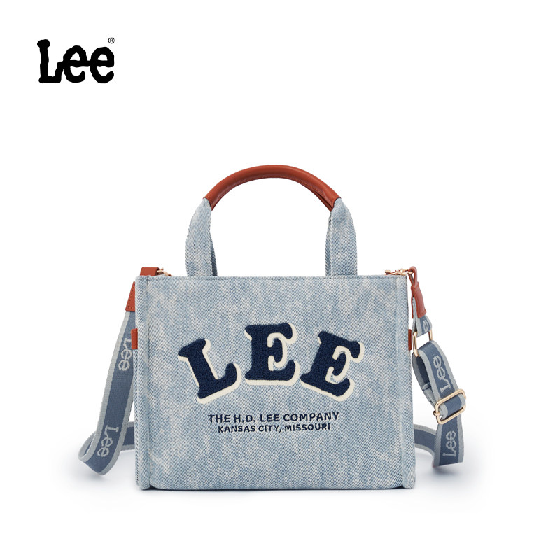 Lee官方斜挎包女生礼物时尚百搭单肩包休闲牛仔托特包通勤手提包
