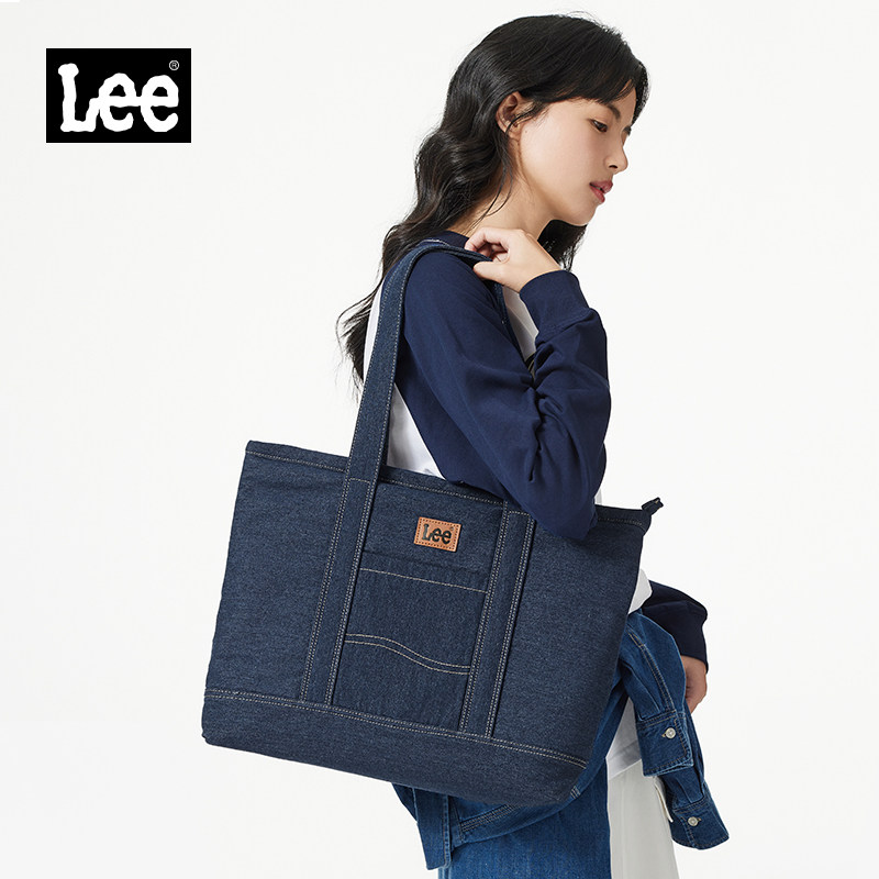 Lee新款单肩包女大容量通勤托特包简约休闲手提包户外购物袋腋下