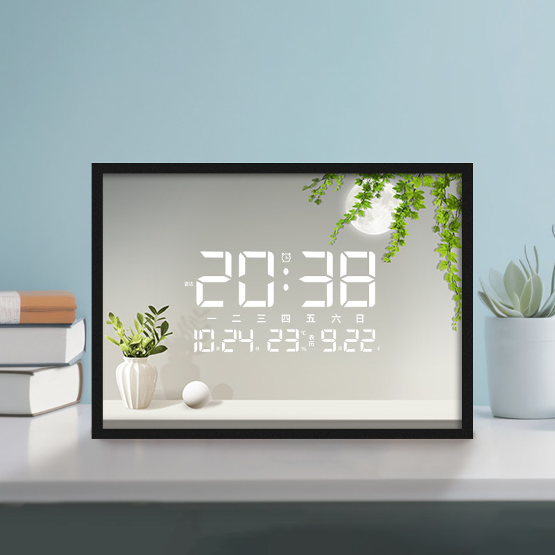 LED电子钟表挂钟客厅书房摆放式日历数字显示时钟桌面摆台式摆件,家居饰品,钟表画/挂钟画,淘宝优惠券,粉丝福利购,淘宝优惠卷