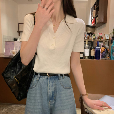 夏季2025新款polo领纯欲