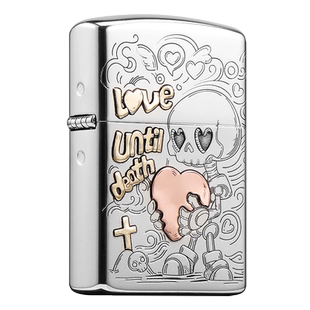 ZORRO佐罗恋爱至死不渝白铜浮雕详情男女生创意煤油打火机520礼物