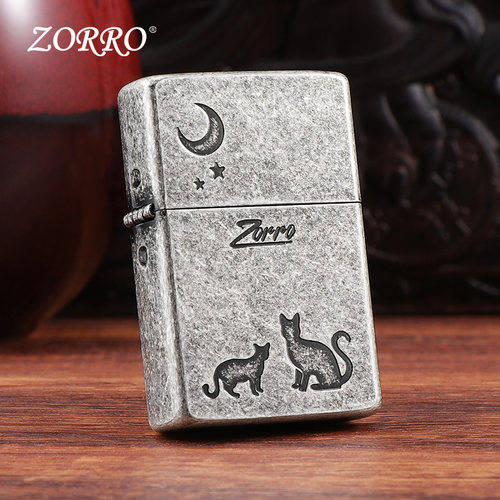 ZORRO/佐罗新款打火机月下小猫咪