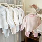 宝宝家居服保暖睡衣 男女童300克舒绒秋衣秋裤 儿童春秋款 分体套装