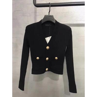 Cropped Cardigan 2023 Women's Clothing V-neck Long Sleev