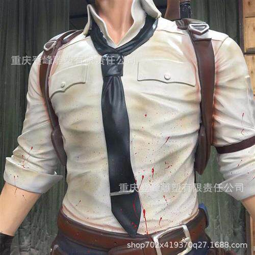 绝地求生大逃杀人物雕塑大型网咖网吧吃鸡游戏模型玻璃钢摆件定制