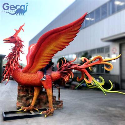 仿真凤凰骑乘坐骑公园景区游乐场机械电动儿童游乐设施制作厂家