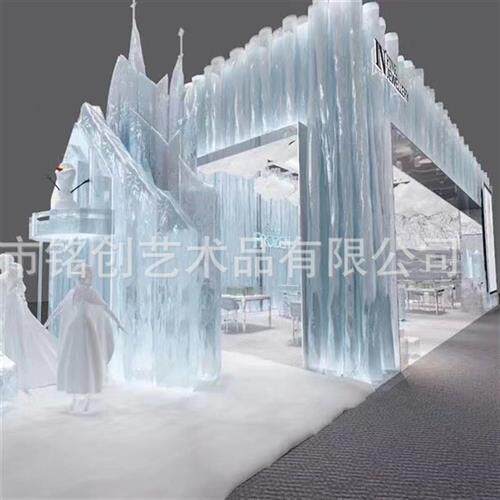 透明树脂雕塑酒店大堂透明大型水晶玄关铂晶艺术软装工艺品摆件