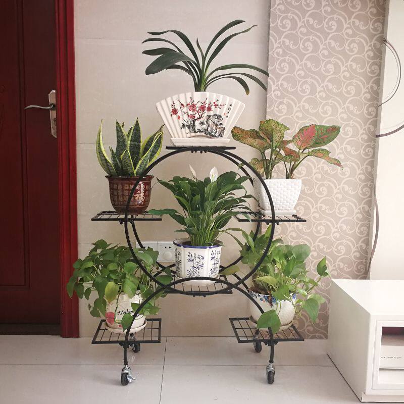 新疆包邮加粗六层客厅室内铁艺花架落地式子欧式多肉吊兰阳台绿萝