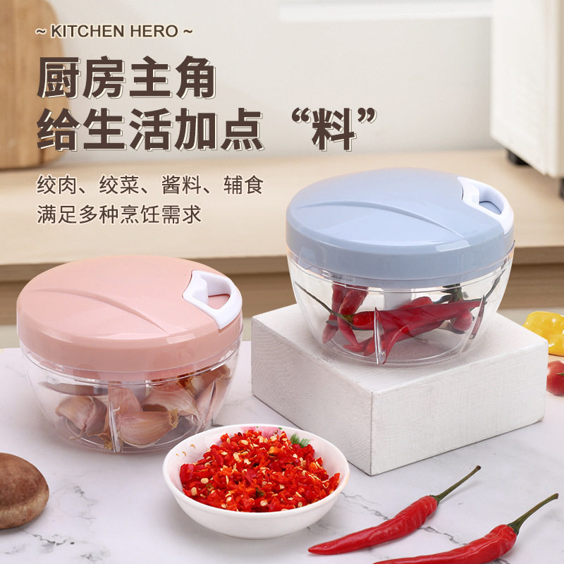 拉蒜器捣蒜泥神器手动家庭蒜蓉蒜米搅碎机饺啦垃祘磨打姜蒜的机器