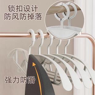 防风衣架带锁扣衣服挂防掉落固定扣户外高空家用晒衣服防风吹卡扣