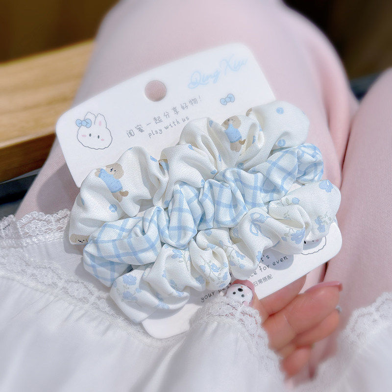 甜美樱桃碎花小肠发圈