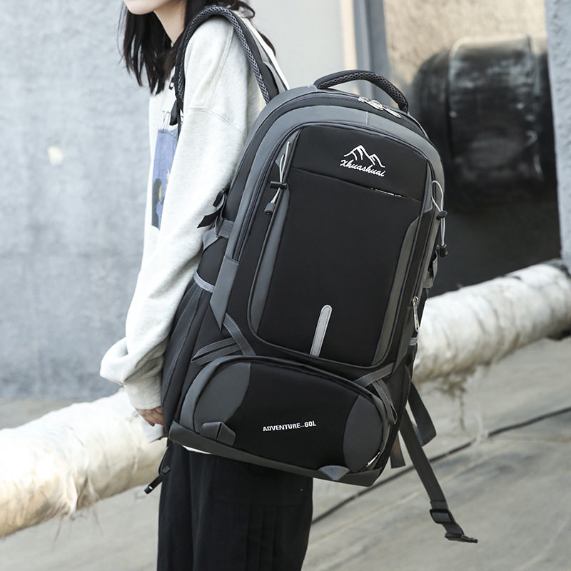 OUTDOOR HIGH-CAPACITY HIKING BAG SIMPLE BACKPACK COUPLE SPORTS TRAVEL BAG WATER-REPELLENT BACKPACK