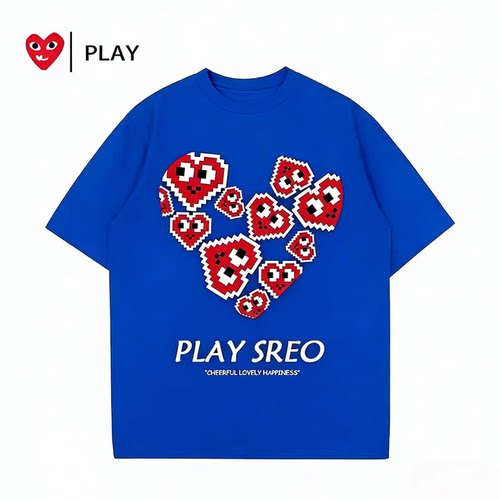 PLAY官方旗舰店正品纯棉短袖T恤男女同款2026夏季新款宽松上衣服